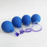 1 Boxed of 4pcs Vacuum Cupping Cups Portable Back Body Massager Suction Vacuum Can for Men Women (Blue)