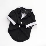 Gentleman Dogs Cat Costume Suit Tuxedo Formal Black Bow Tie Party Wedding Dress Apparel Jacket Clothes For Small Dog