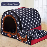 New Warm Dog House Comfortable Print Stars Kennel Mat For Pet Puppy Foldable Cat Sleeping Bed high quality pet products