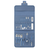 16pcs Manicure Tool Kit Portable Nail Clippers Set with Ear Spoon  Nail File Trimmer Eyebrow Scissors Dead Skin Removal Tool