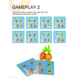 Creative Simulation Vegetable Memory Board Game Farm Carrot Pulling Board Game Early Education Toy Gift For Kids Children
