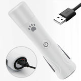 Dog Nail Grinder Pet Nail Clipper USB Electric Painless Cats Dogs Paws Grooming Trimmer With LED Light 3-Speed Low Noise