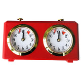 Classic Tournament Chess Clock Accurate Wind-Up Mechanical Multi Chess Board Games Clock Accessory No Battery, Red