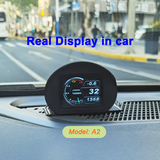 A2 Car Head-up Display KM/h MPH Overspeed Alarm Multifunction OBD2 Driving LCD Stopwatch Smart Gadgets Car HUD Digital Gauges