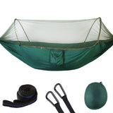 Outdoor Large Camping Hammock with Mosquito Net 2 Person Pop-up Parachute Lightweight Hanging Hammocks Tree Straps Swing Hammock