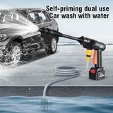 30000mAh 25V Cordless High Pressure Washer Spray Water Gun 600W Car Wash Pressure Water Nozzle Cleaning Machine