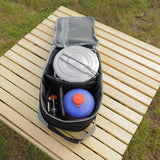 Camping Cutlery Storage Bag Camping 600D Oxford Cloth Pot Bag28x17x10cm Tableware Storage Bag Carry CaseFor BBQ Picnic