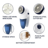 Electric Lint Remover & Fabric Shaver, Small Home Stainless Portable Fuzz Remover for Fabric, Pet Hair,Clothes, Blanket