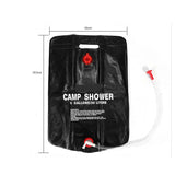 20L Water Bag Portable Solar Heated Shower Bag Outdoor Bathing Bag for Camping Hiking Bbq Water Storage Water Bag Sun Compact