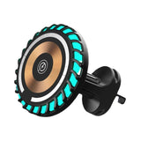 RGB Magnetic Car Phone Holder Macsafe Wireless Charger Car For IPhone 14 13 Samsung Universal Phone Holder Stand G2X8