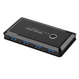 KVM Switch USB 3.0 Switch Selector 2 Port PC Sharing 4 Devices for Keyboard Mouse Scanner Printer Kvm Switch Hub