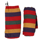 190cm x 80cm Stripe Hang Bed Canvas Hammock 120kg Strong and Comfortable (Red)
