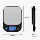 Digital Scale Electronic Kitchen Scale Household LCD Weight Balance 3 Charging Ways Waterproof Dustproof Baking Cooking Libra