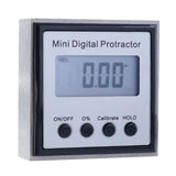 360 Degree Mini Digital Inclinometer with Magnetic Base Stainless Steel Housing 67JE
