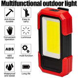 1/2PCS LED Work Light, Magnetic Base & Clip Battery COB Flashlight Bright Handled Work Lamp For Car Repairing Camping