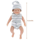 Mini Reborn Baby Dolls 6" Realistic Newborn Baby Dolls That Look Real Silicone Dolls With Full Body For Toddlers Birthday Gift
