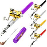 High Strength Fishing Pole Lightweight Mini Pen Shape Telescopic Fishing Rod Pole Reel Fish Tackle Tools Pen Shape