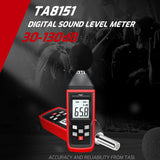 TA8151 Digital Professional Sound Level Meter Noise Tester Sound Detector Meter Decibel Monitor 30-130dB Measurement Instrument