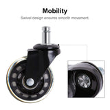 5 PCS Furniture Caster Hot Sale Office Chair Caster Wheels Roller Rollerblade Style Castor Wheel Replacement (2.5/3inches)