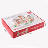 128/268pcs DIY Doll House Hand-Assembled Happy Family Building Blocks Sets DIY Educational Toys For Kids Girls Gift