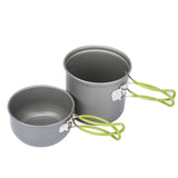 Camping Cookware Kit Outdoor  Aluminum Cooking Set Foldable Spoon Fork Knife Cup Hiking Picnic BBQ Tableware Camping Equipment