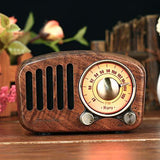 R919 Classical Retro Radio Receiver Portable Mini Wood FM SD MP3 Radio Stereo Bluetooth Radio Speaker AUX USB Rechargeable Radio