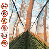 Outdoor Mosquito Net Parachute Portable Camping Hammock with Rain Fly Tarp,Nylon Hammocks Camping Hanging Sleeping Bed Swing