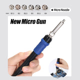 8509 Micro Hot Air Gun Soldering Station with 3.5/3/2.5/2 mm Nozzle Temperture Adjustable SMD Rework Station Welding Tools
