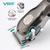VGR professional all metal  LED display  hair trimmer for men electric barber hair clipper rechargeable hair cutting machine