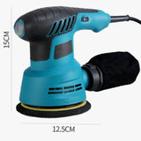 300W Random Orbital Electric Sander Machine with 125mm Sandpapers120V/240V Strong Dust Collection Speed Adjustable Polisher