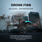 Caldecott F188 GPS Drone 6K HD Camera 5G WIFI Professional Aerial Photography Brushless Foldable Quadcopter RC Distance 1000m