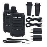 2PCS HamGeek Mini9300 8W 16CH Mini Walkie Talkie 1-10KM VHF UHF Transceiver For Hotel Factory