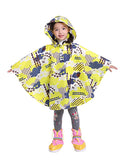 Freesmily Kids Stylish Rain Poncho Waterproof Rain Jacket Coat For Girls Boys