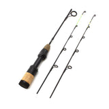 NEW 58cm Winter Ice Fishing Rods 2 tips Spinning Rod Carbon  Fiber Ice pole Ultra-light  Carp Fishing Free shipping