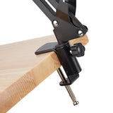 NB-35 Microphone Scissor Arm Stand and Table Mounting Clamp&amp;NW Filter Windscreen Shield &amp; Metal Mount Kit