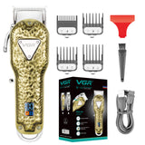 Professional Full Metal Hair Trimmer LED Barber Salon Hair Clipper For Men Electric Haircut Rechargeable Hair Cutting Machine