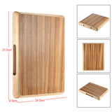 Ammoon Travel Cajon Drum Flat Hand Drum Zebra Wood Persussion Drum Instrument for Rhythm Sense Practice 31.5 * 24.5 * 4.5cm