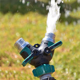 2pc Garden Y Hose Connector Metal Body Water Faucet Splitter With Comfortable Rubberized Grip Ose Splitter Heavy Duty Adapter