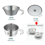 Stainless Steel Camping Sierra Cup Camping Bowl Lightweight Compact Camping Pot Hiking Coffee Mug Bowl Cup