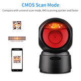 1D 2D QR Desktop Wired Barcode Scanner Platform Hands-Free Automatic Sense Reader Compatible with Window Android System