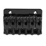 6 Saddle Hardtail Bridge Top Load 65mm Guitar Bridge with 2Pcs Roller String Tree for Guitar Electric Acoustic Box