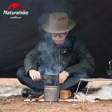 Naturehike Ultralight 200g Portable Camping Stove Outdoor Hiking Picnic BBQ Titanium Firewood Stove Cookware Picnic Equipment
