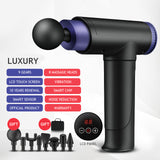 LCD touch screen massage gun muscle relaxation whole body relaxation fitness electric vibrator 6 massage head pain release