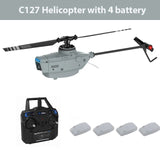 C127 C186 2.4G RC Helicopter 4 Propellers 6 Axis Gyro Sentry Spy RC Drone Single Paddle Electronic Gyroscope for Stabilization