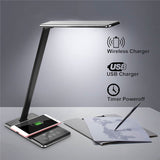 New Multi-function LED Table Lamp Foldable 4 Color Temperature Book Light Mobile Phone Wireless Smart Charging USB Output