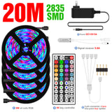 RGB 2835 LED Light Strip 12V Ribbon LED Lamp Tape RGB Flexible Lamps 5M 10M 15M 20M TV BackLight For bedroom Wall Decor Lighting