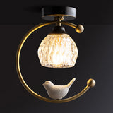 Lampara techo Nordic G9 LED Ceiling Lamp Modern Simple Bird Balcony Corridor Aisle Hanglampen Crystal Light Fixtures