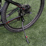 Aluminium Alloy Material Bicycle Kickstand Adjustable Push Cycle Bracket Suitable For 24 Inch -26 Inch Mountain Bikes Black