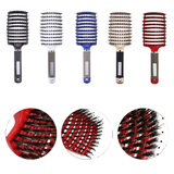Girls Hair Scalp Massage Comb Hairbrush Bristle Nylon Women Wet Curly Detangle Hair Brush for Salon Hairdressing Styling GH44