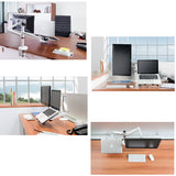 Laptop Stand + Monitor Arm Desktop Aluminum Height Adjustable Bracket for Home Office